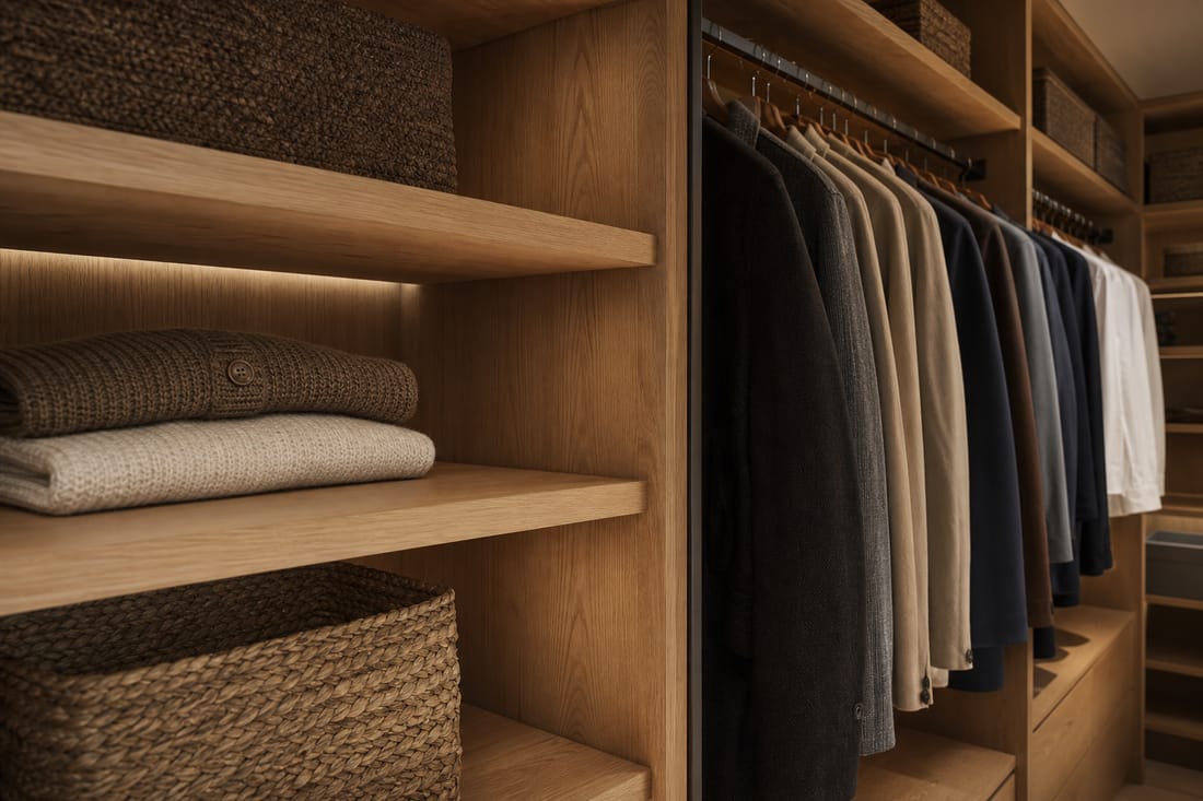 Exemple : dressing sur mesure en bois